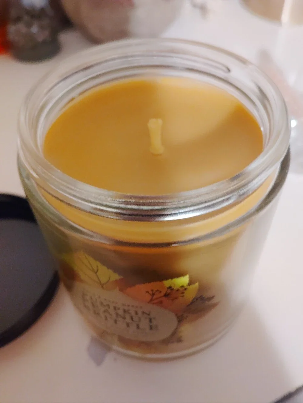 New Fresh Rare Bath & Body Works Pumpkin Peanut Brittle Single Wick Mason Candle